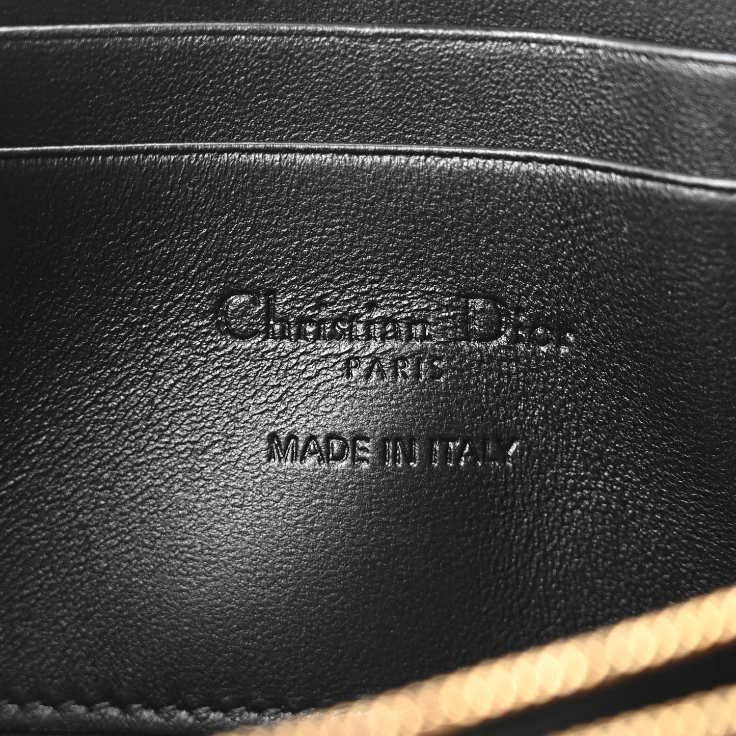 Lambskin Cannage Lady Dior Zip Wallet Black