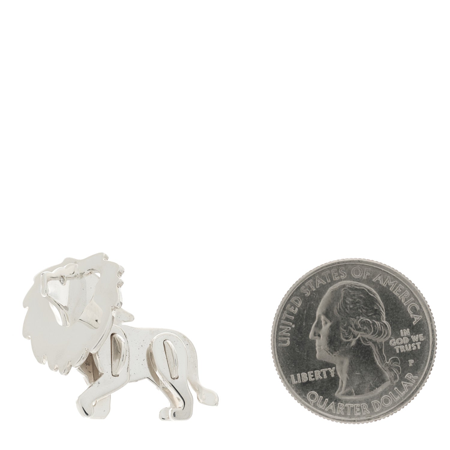 Tiffany Sterling Silver Diamond Save the Wild Lion Brooch 2 of 3
