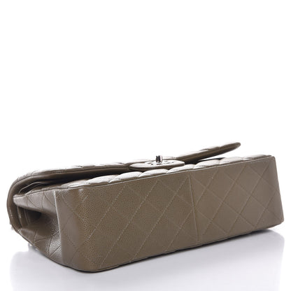 Chanel Caviar Quilted Jumbo Double Flap Khaki 5 of 8