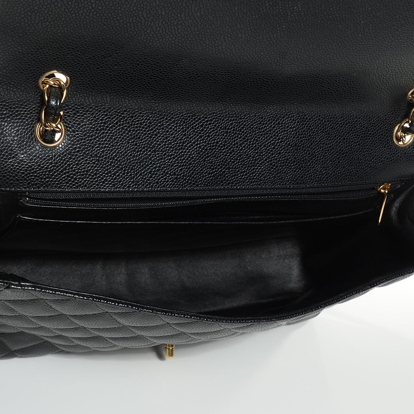 Caviar Quilted Maxi Single Flap Black