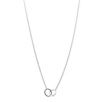 Cartier 18K White Gold Interlocking LOVE Necklace 1 of 8