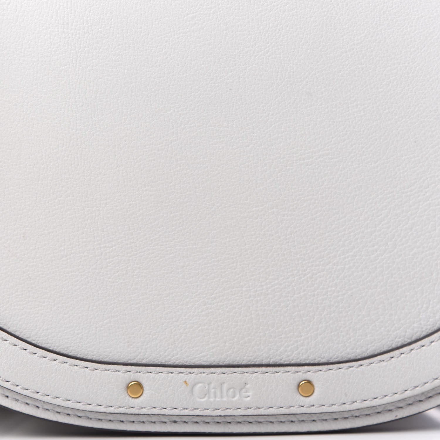 Chloe Calfskin Suede Medium Nile Bracelet Bag Light Grey 9 of 10