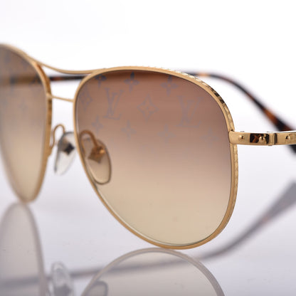 Louis Vuitton Conspiration Pilote Sunglasses Z0164U Gold 7 of 8