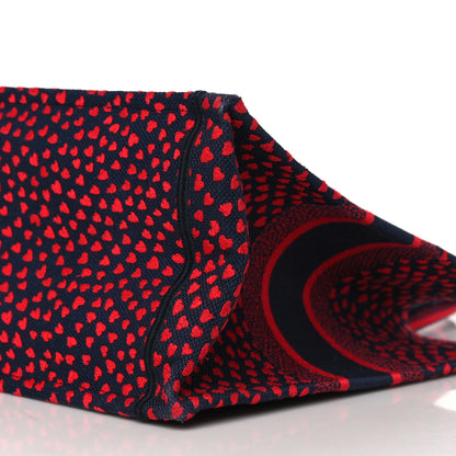 Christian Dior Canvas Embroidered Pop Heart I Love Paris Medium Book Tote Red Multicolor 9 of 9