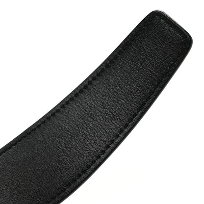 Saint Laurent Box Laque Monochrome Monogram Square Buckle Belt 75 30 Black 7 of 8