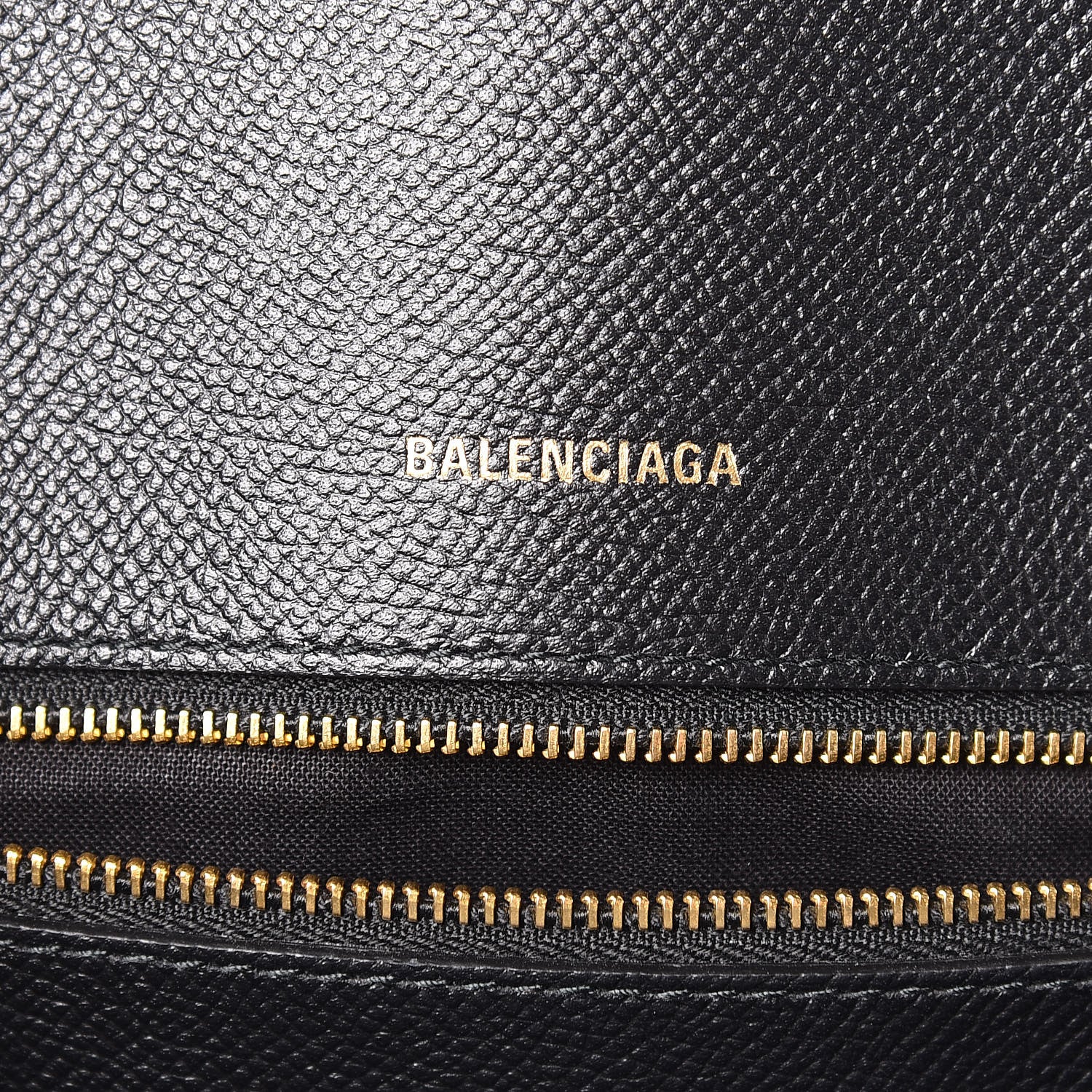 Balenciaga Signature Grained Calfskin Logo M Ville Top Handle Bag Black 7 of 12
