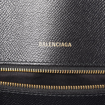 Balenciaga Signature Grained Calfskin Logo M Ville Top Handle Bag Black 7 of 12