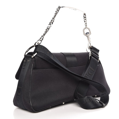 Christian Dior Silk Jersey Crystal Hardcore Clutch Black 3 of 13