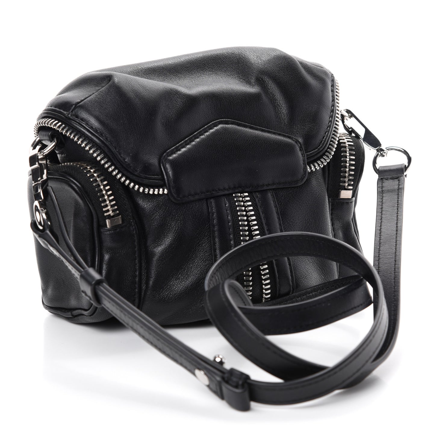 Lambskin Micro Marti Crossbody Black