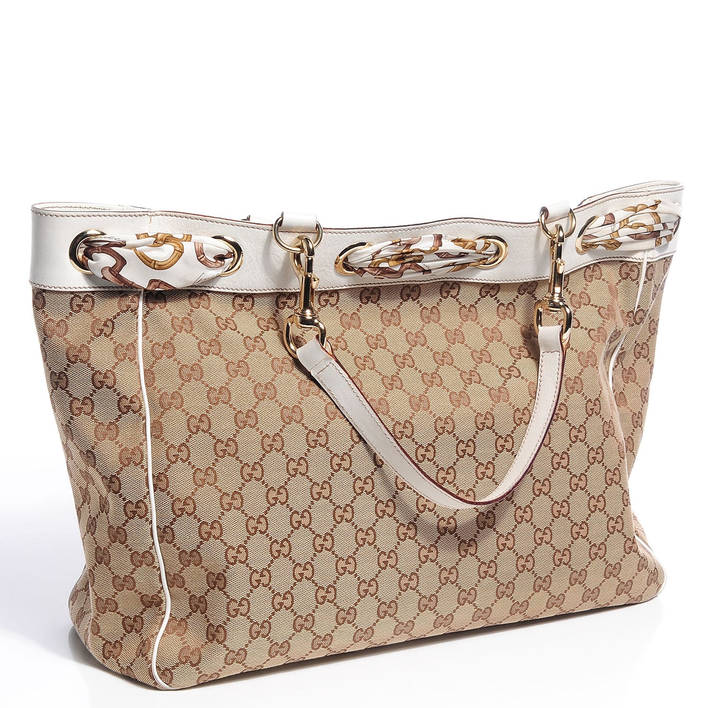 Monogram Large Positano Tote Off White