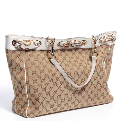 Gucci Monogram Large Positano Tote Off White 3 of 7