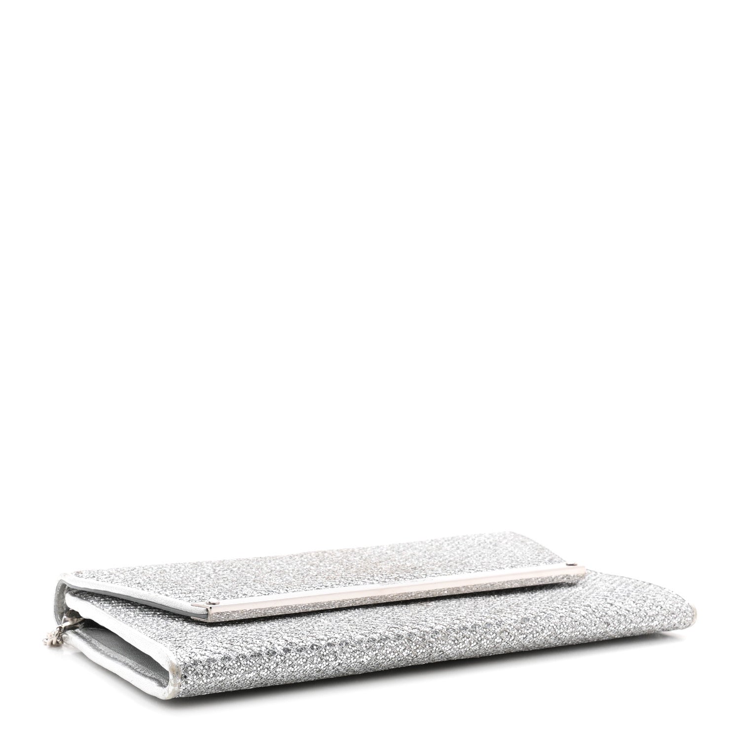Jimmy Choo Glitter Margot Clutch Silver 4 of 10