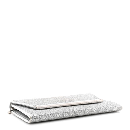Jimmy Choo Glitter Margot Clutch Silver 4 of 10