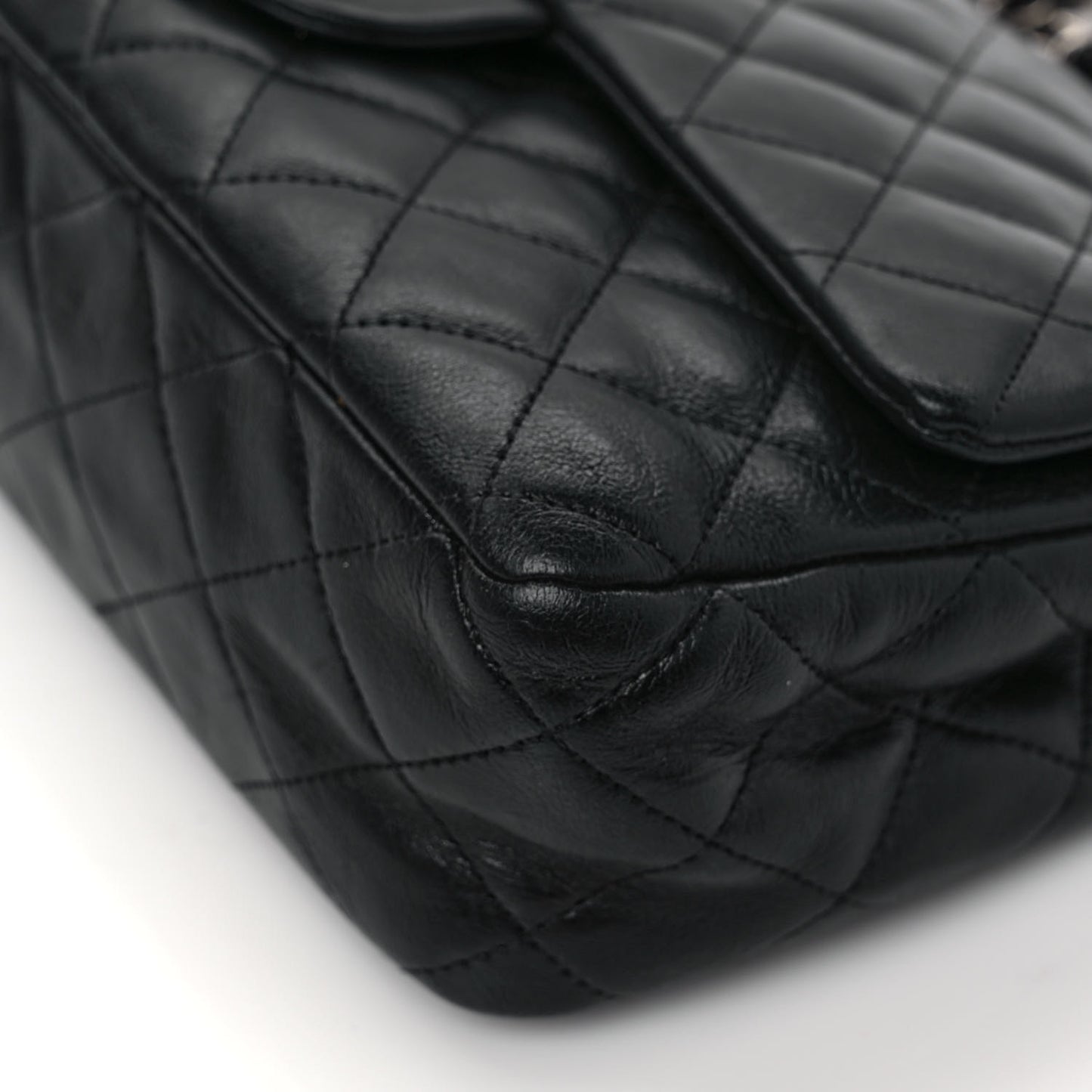 Lambskin Quilted Medium Hybrid Reissue Flap Black
