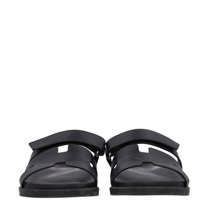 Hermes Calfskin Mens Chypre Sandals 42 Black 3 of 11