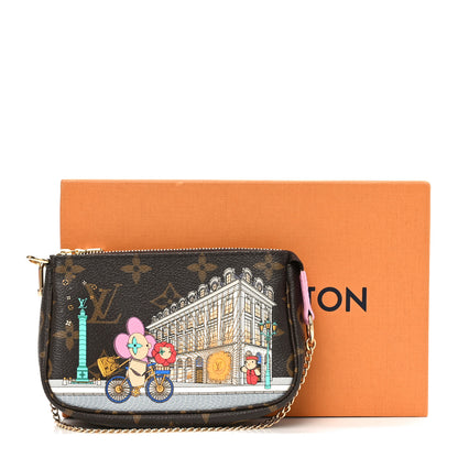 Louis Vuitton Monogram 2022 Christmas Animation Paris Mini Pochette Accessories Pink 9 of 9