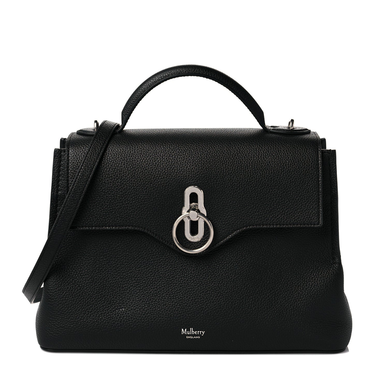 Small Classic Grain Calfskin Small Seaton Black