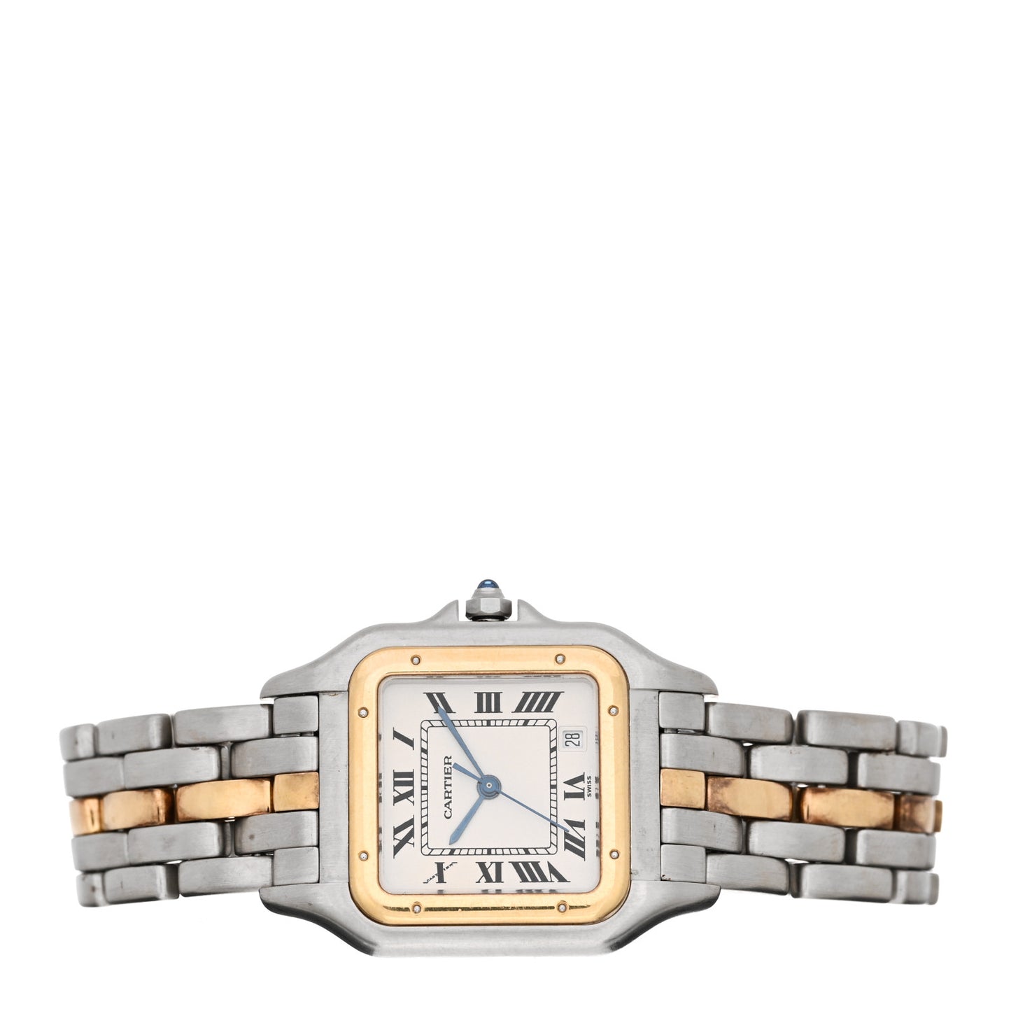 Stainless Steel 18K Yellow Gold 27mm Panthere Quartz Watch