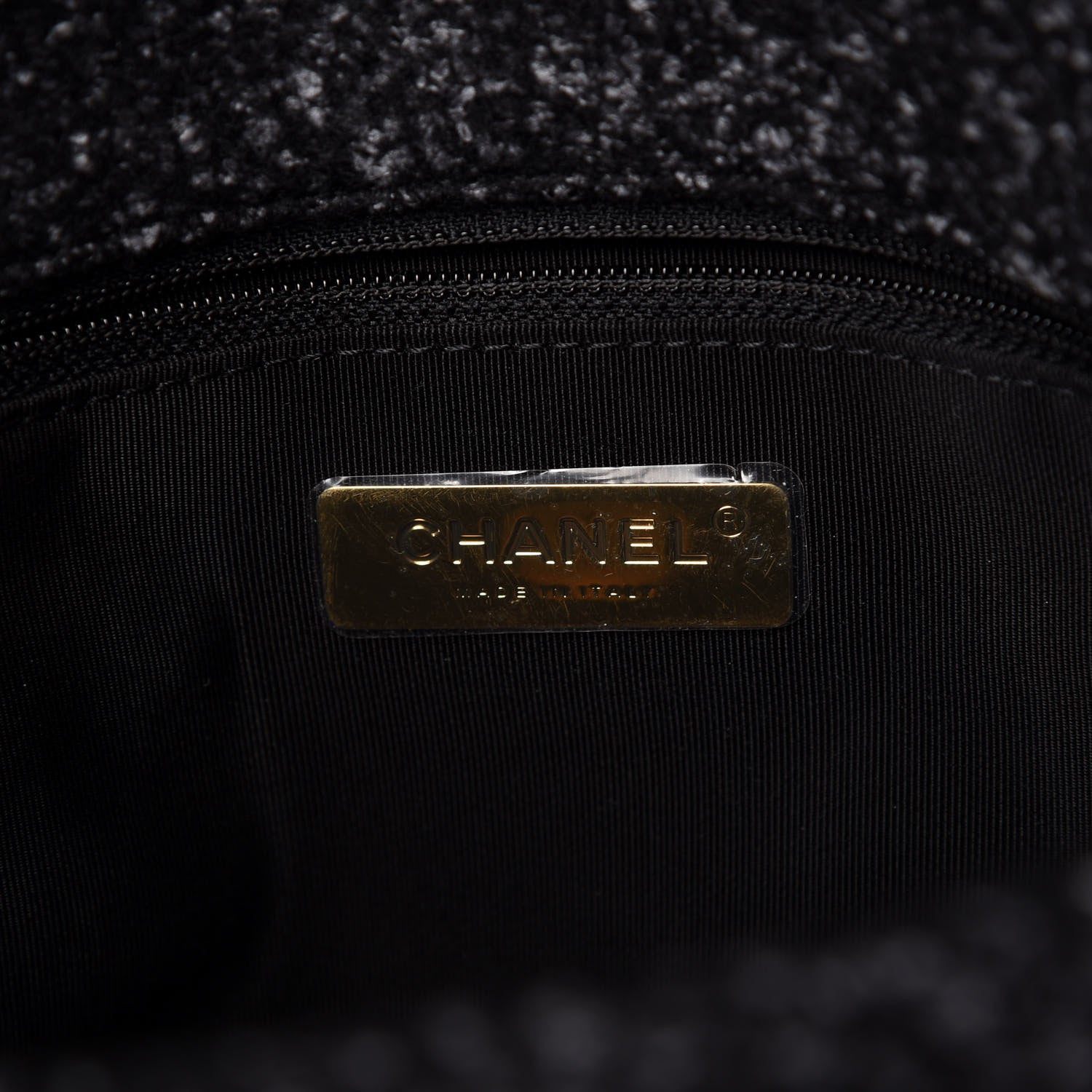 Chanel Tweed Quilted Medium Chanel 19 Flap Black 8 of 11