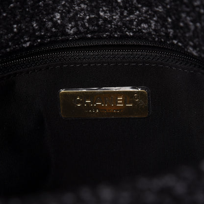 Chanel Tweed Quilted Medium Chanel 19 Flap Black 8 of 11