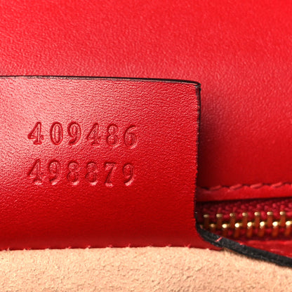 Gucci Guccissima Medium Padlock Shoulder Bag Hibiscus Red 7 of 10