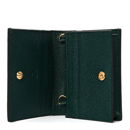 Gucci Grainy Calfskin Zumi Chain Card Case Wallet Vintage Green 5 of 10