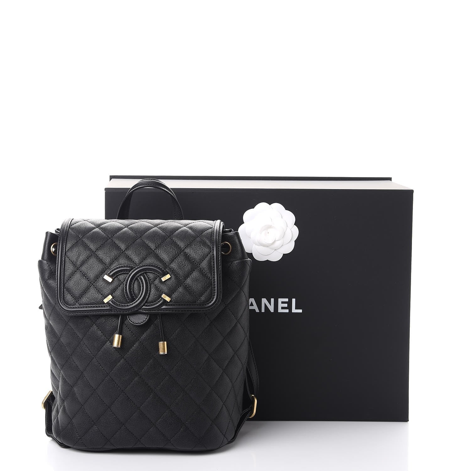 Chanel Caviar Quilted Filigree Backpack Black 9 of 9