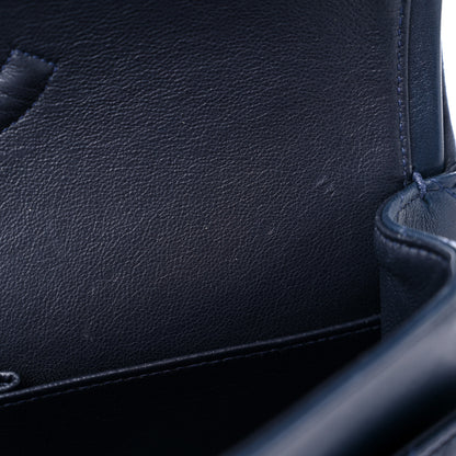 Chanel Lambskin Quilted Medium Double Flap Navy 13 of 15