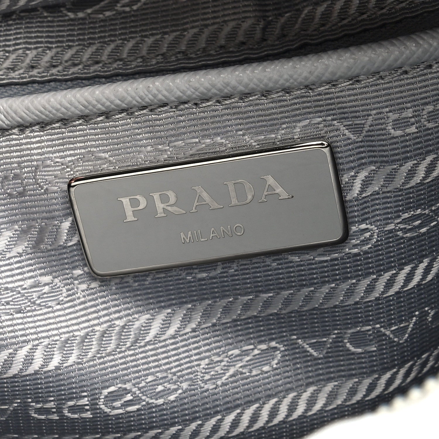 Prada Re-Nylon Vela Saffiano Pocket Double Buckle Messenger Shoulder Bag Fiordaliso 6 of 9