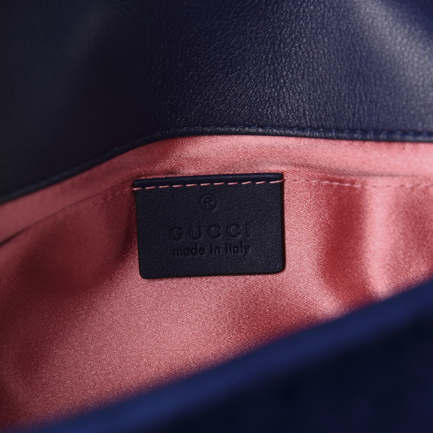 Gucci Velvet Matelasse Mini GG Marmont Shoulder Bag Cobalt Blue 8 of 10