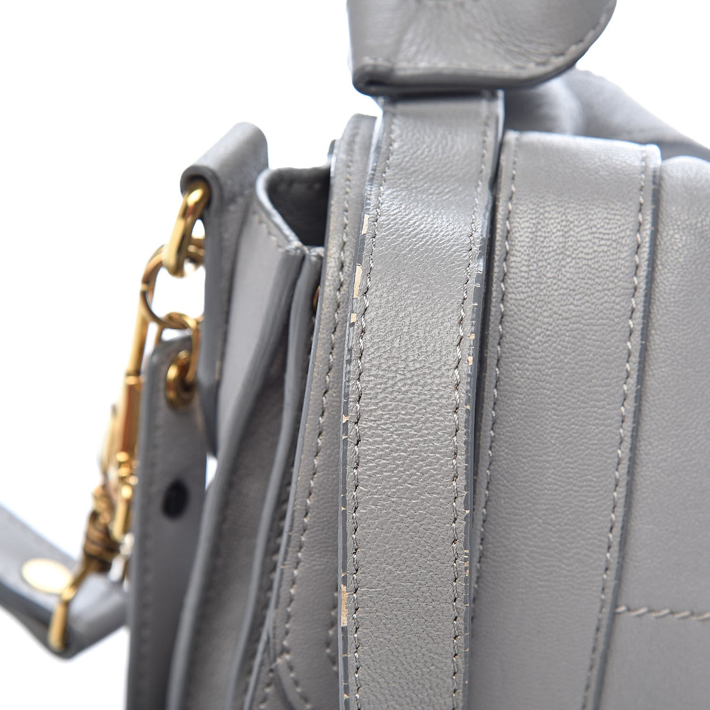 Lambskin PS1 Mini Pouch Messenger Concrete Grey
