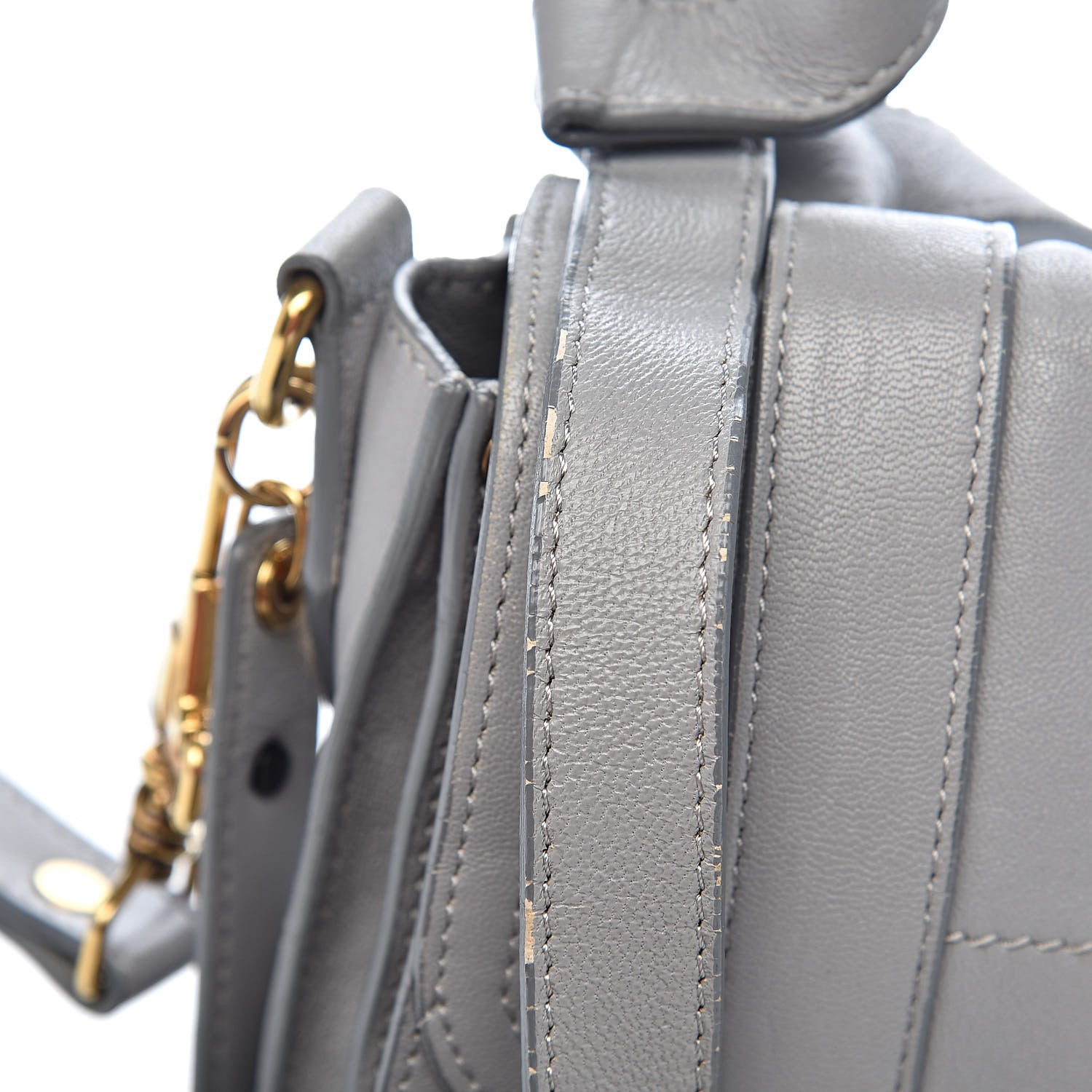 Proenza Schouler Lambskin PS1 Mini Pouch Messenger Concrete Grey 12 of 16