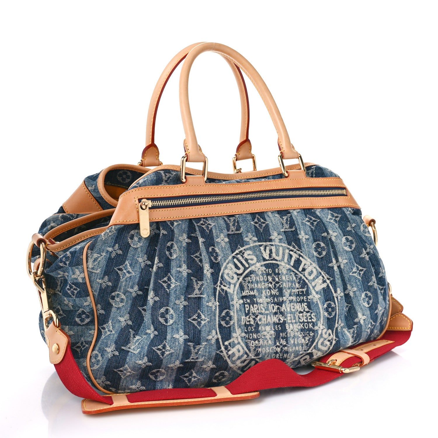 Louis Vuitton Denim Raye Cabas GM 3 of 8