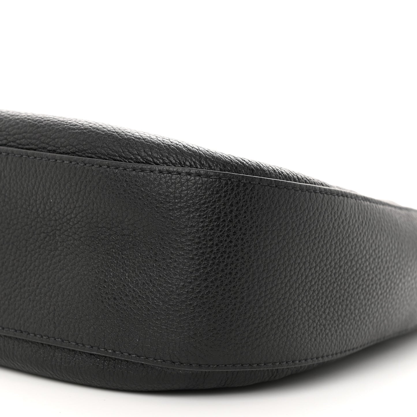 Vitello Phenix Zippered Messenger Hobo Black