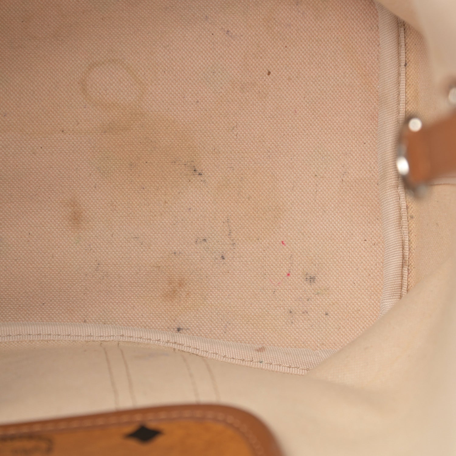 MCM Visetos Shopping Tote Cognac 13 of 21