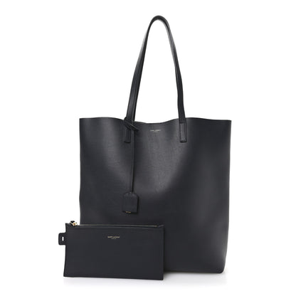 Saint Laurent Calfskin Medium Shopping Tote Deep Marine 3 of 11