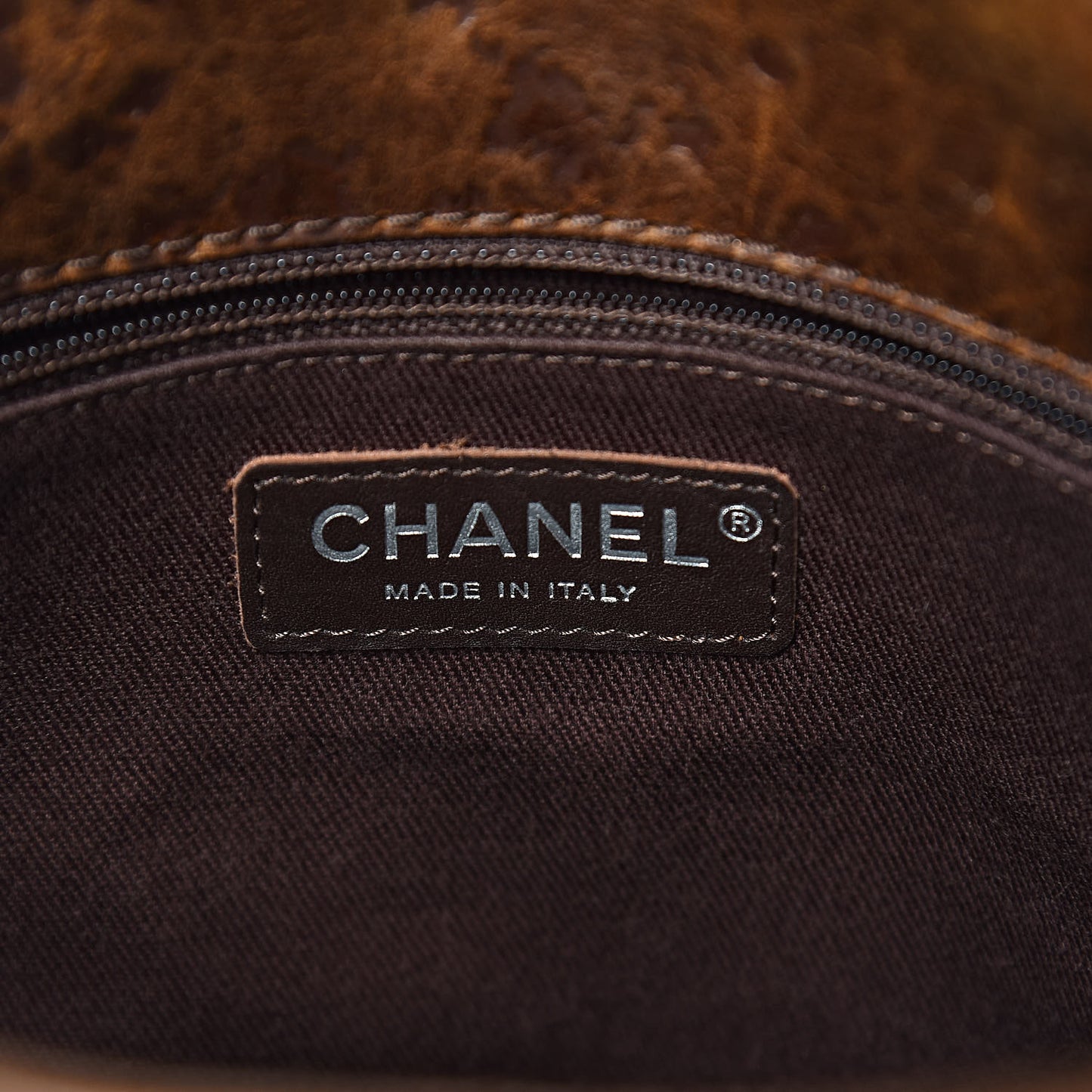 Aged Crumpled Calfskin Small Vintage Flap Brown