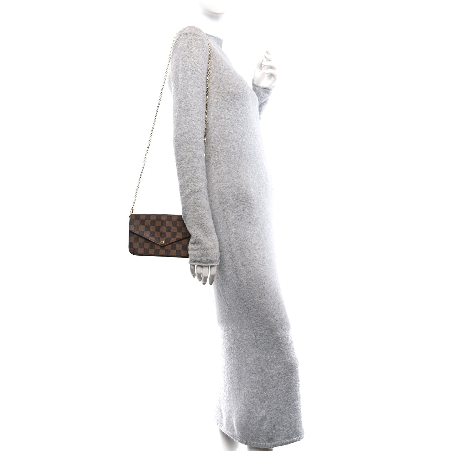 Damier Ebene Pochette Felicie Chain Wallet