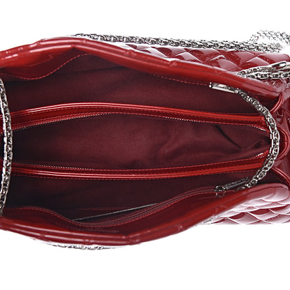 Chanel Patent Quilted Medium Just Mademoiselle Bowling Bag Red 5 of 12