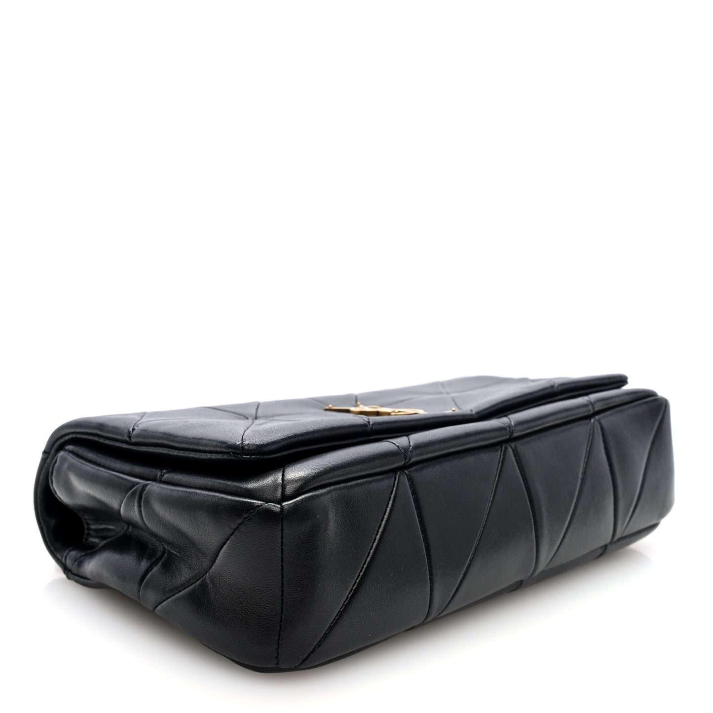 Lambskin Patchwork Monogram Medium Jamie Black