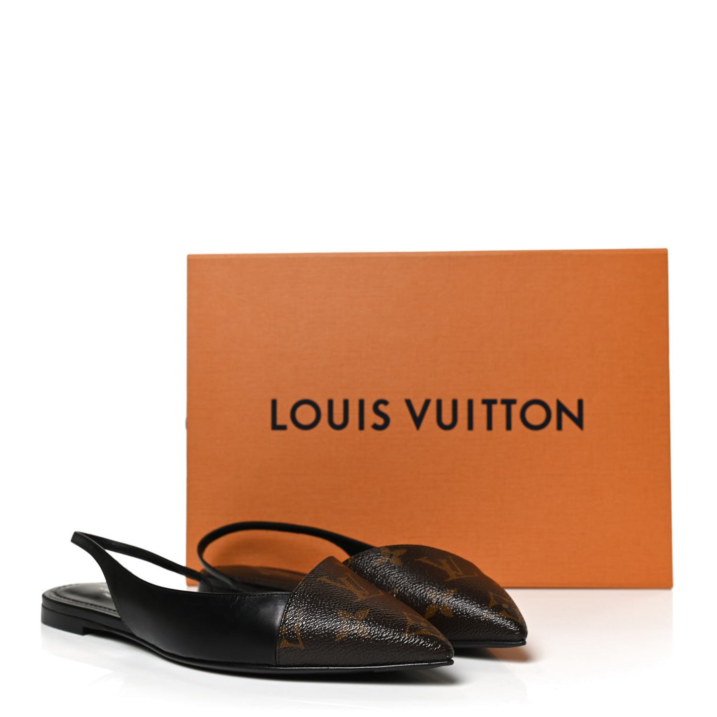 Patent Monogram Cherie Slingback Ballerina Flats 37.5