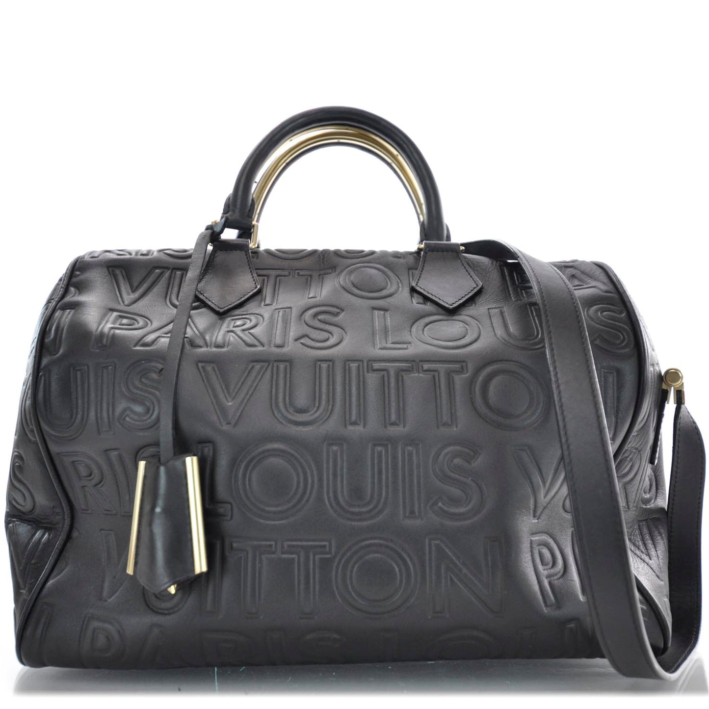 Calfskin Embossed Speedy Cube 30 Black