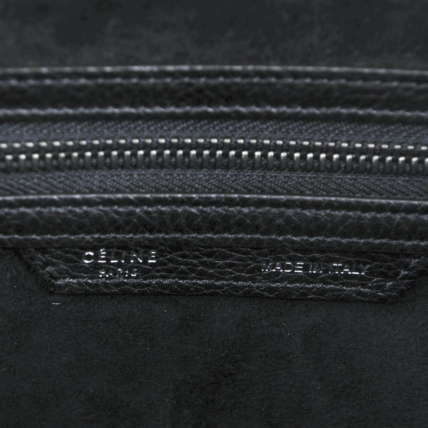 Drummed Calfskin Mini Luggage Black