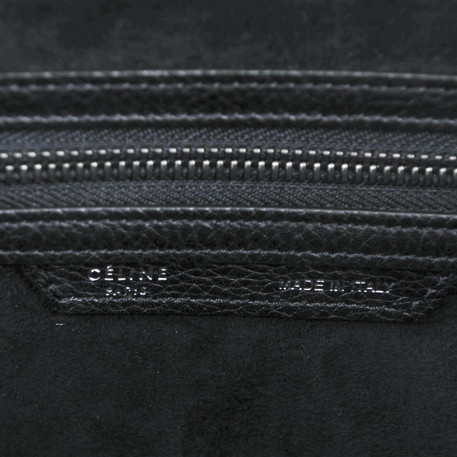 Celine Drummed Calfskin Mini Luggage Black 6 of 8