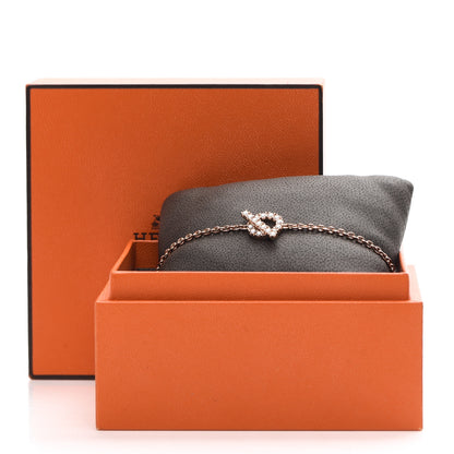 Hermes 18K Rose Gold Diamond Finesse Bracelet ST 5 of 5