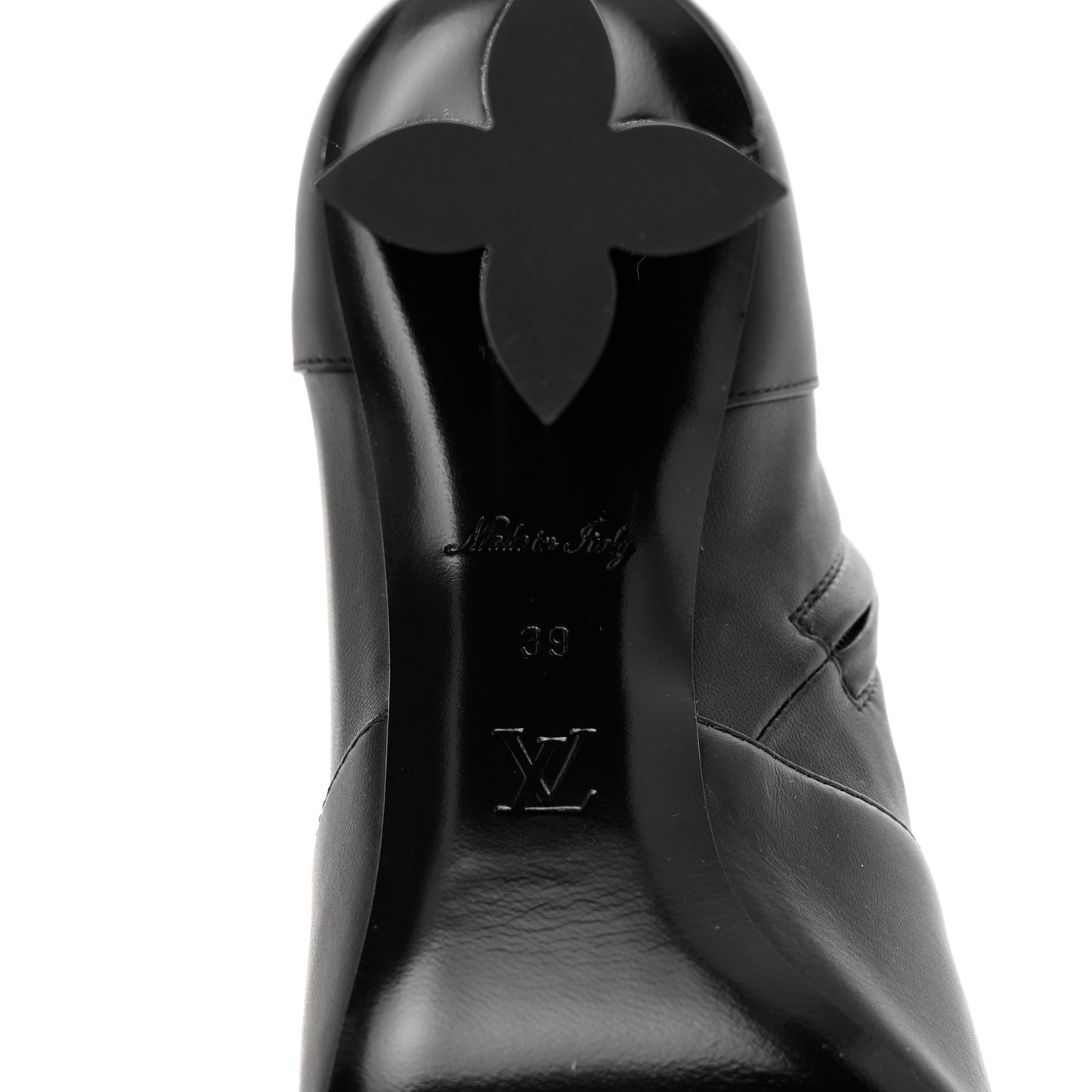 Calfskin Silhouette Ankle Boots 39 Black