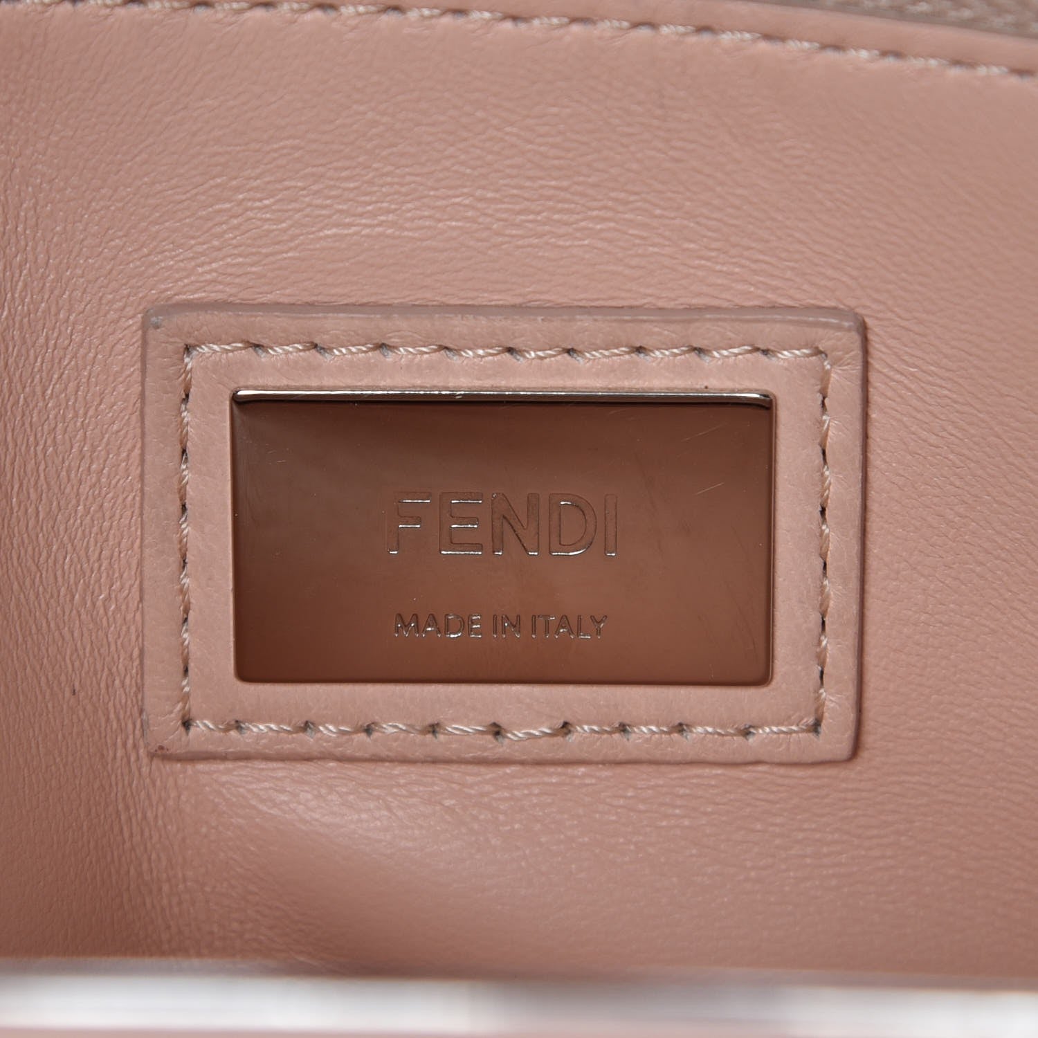 Fendi Vitello Seta Shiny Nappa Ribbon Lace Up Floral Medium Peekaboo Iconic Satchel Baby Pink Multicolor 7 of 10