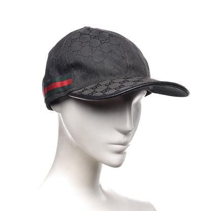 Gucci Monogram Web Baseball Hat M Black 2 of 8