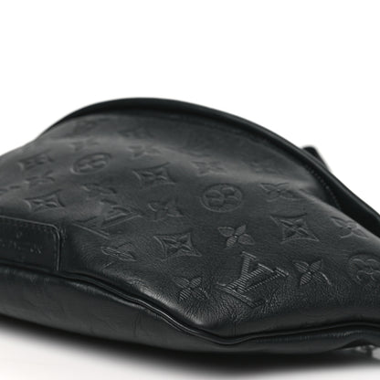 Louis Vuitton Calfskin Monogram Shadow Discovery Bumbag Black 9 of 9