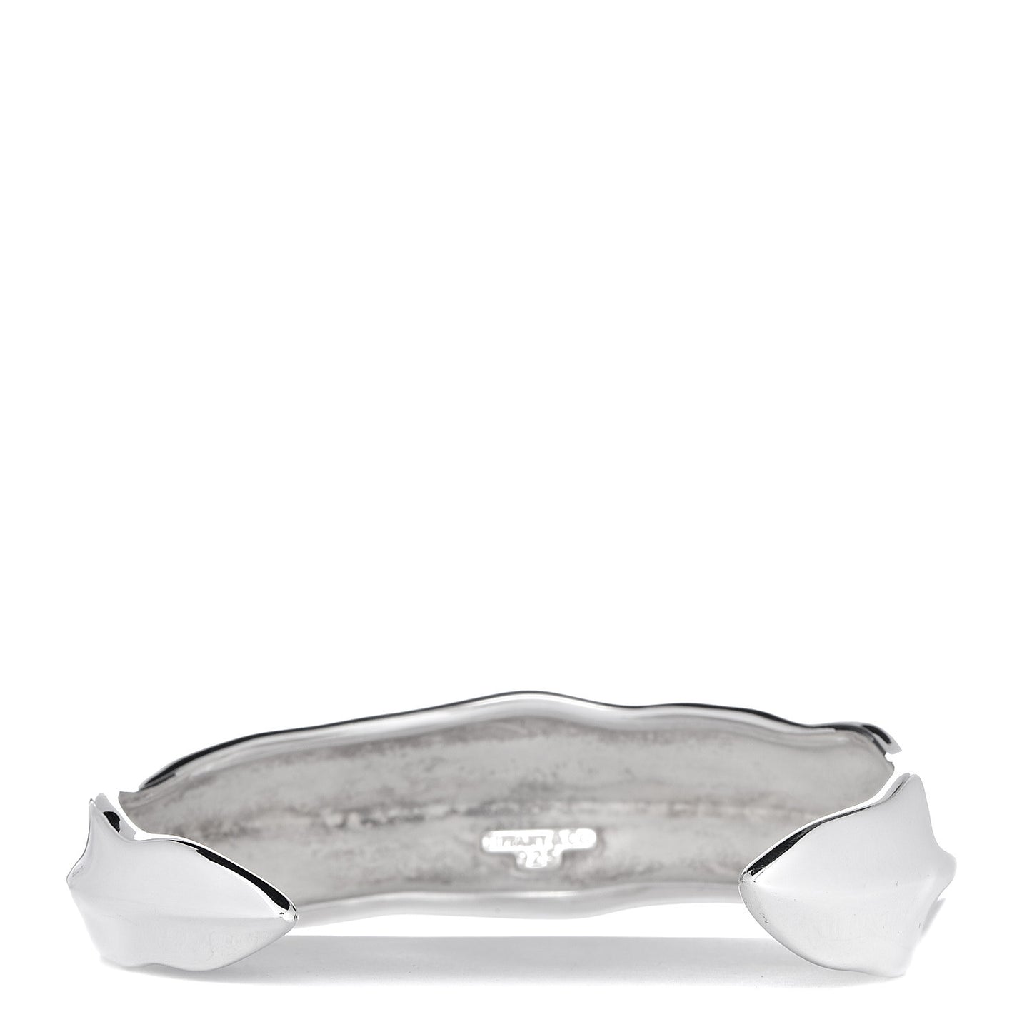 Sterling Silver Sculpted Leaf Cuff Bracelet